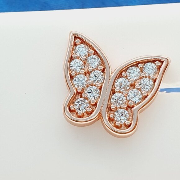"14K Rose Gold Plated 925 Sterling Silver Earrings for Women/Girls, US44013 - Picture 5 of 11